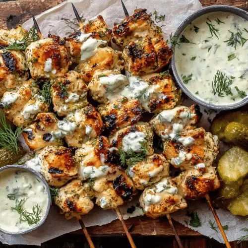 Dill Pickle Chicken Skewers Recipe