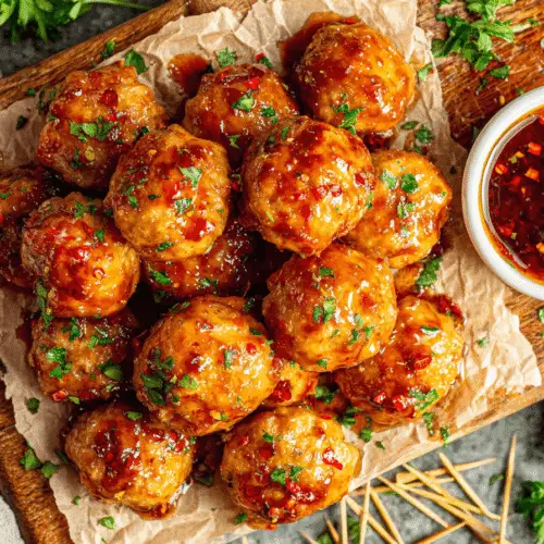 Easy Firecracker Chicken Meatballs Recipe