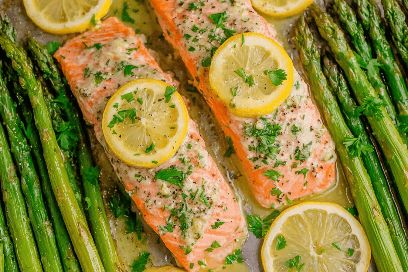 Easy Sheet Pan Salmon And Asparagus Recipe