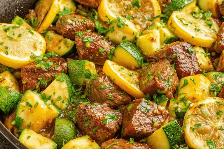 Garlic Butter Steak and Zucchini Recipe