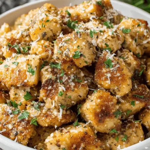 Garlic Parmesan Chicken Bites Recipe