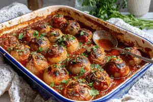 Greek-Style Stuffed Onions