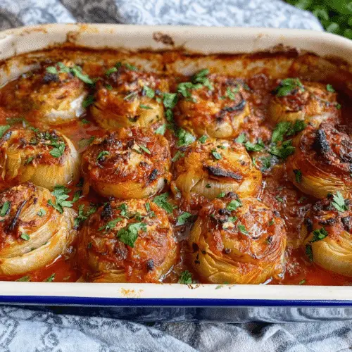 Greek-Style Stuffed Onions Recipe