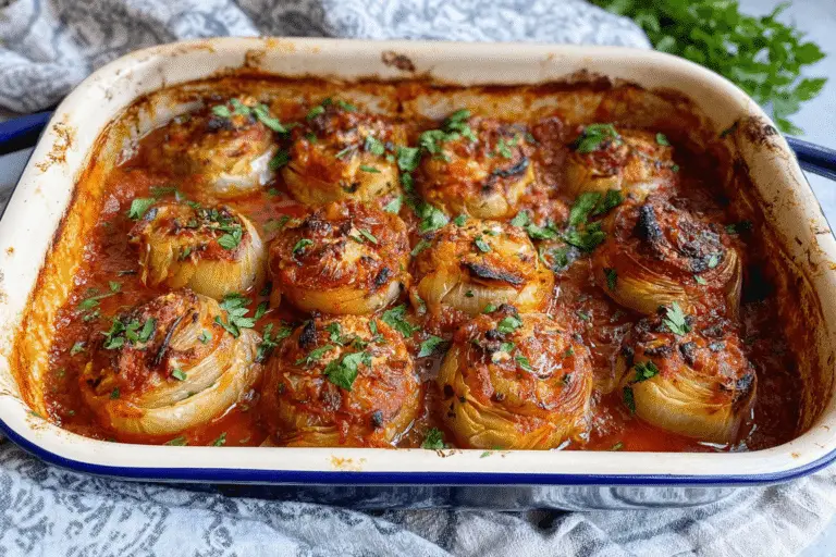 Greek-Style Stuffed Onions Recipe