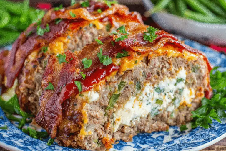 Jalapeno Popper Stuffed Meatloaf Recipe