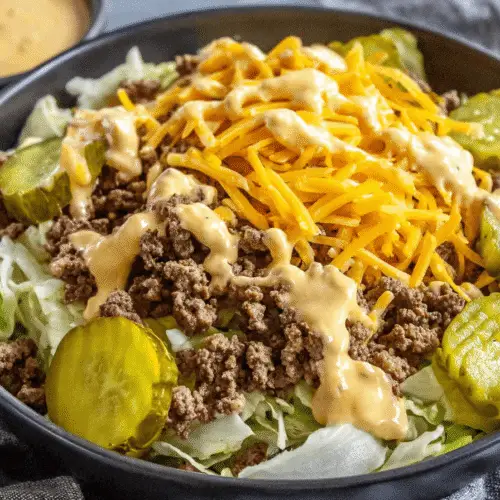 Keto Big Mac Salad Bowl Recipe