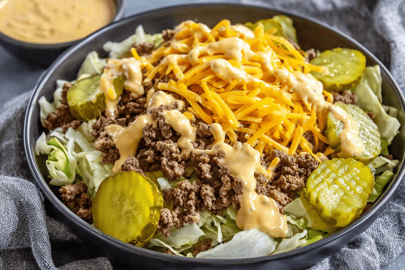 Keto Big Mac Salad Bowl Recipe