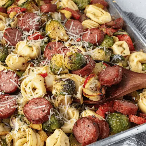 Kielbasa and Tortellini Sheet Pan Dinner Recipe