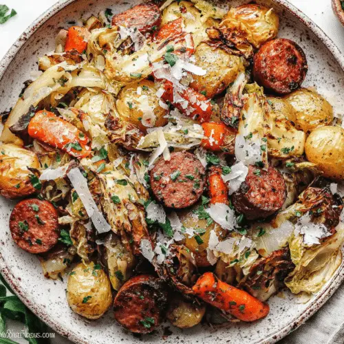 One Pan Cabbage, Potatoes, & Sausage Recipe