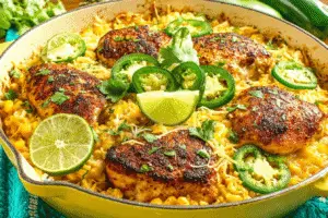 One Pan Cheesy Jalapeño Chicken