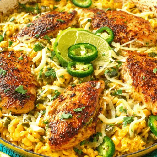 One Pan Cheesy Jalapeño Chicken Recipe
