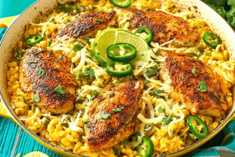 One Pan Cheesy Jalapeño Chicken Recipe