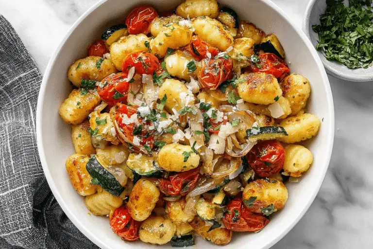 Roasted Garlic Sheet Pan Gnocchi Recipe