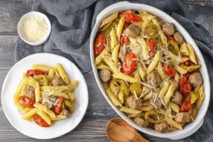 Sausage Stuffed Banana Pepper Pasta