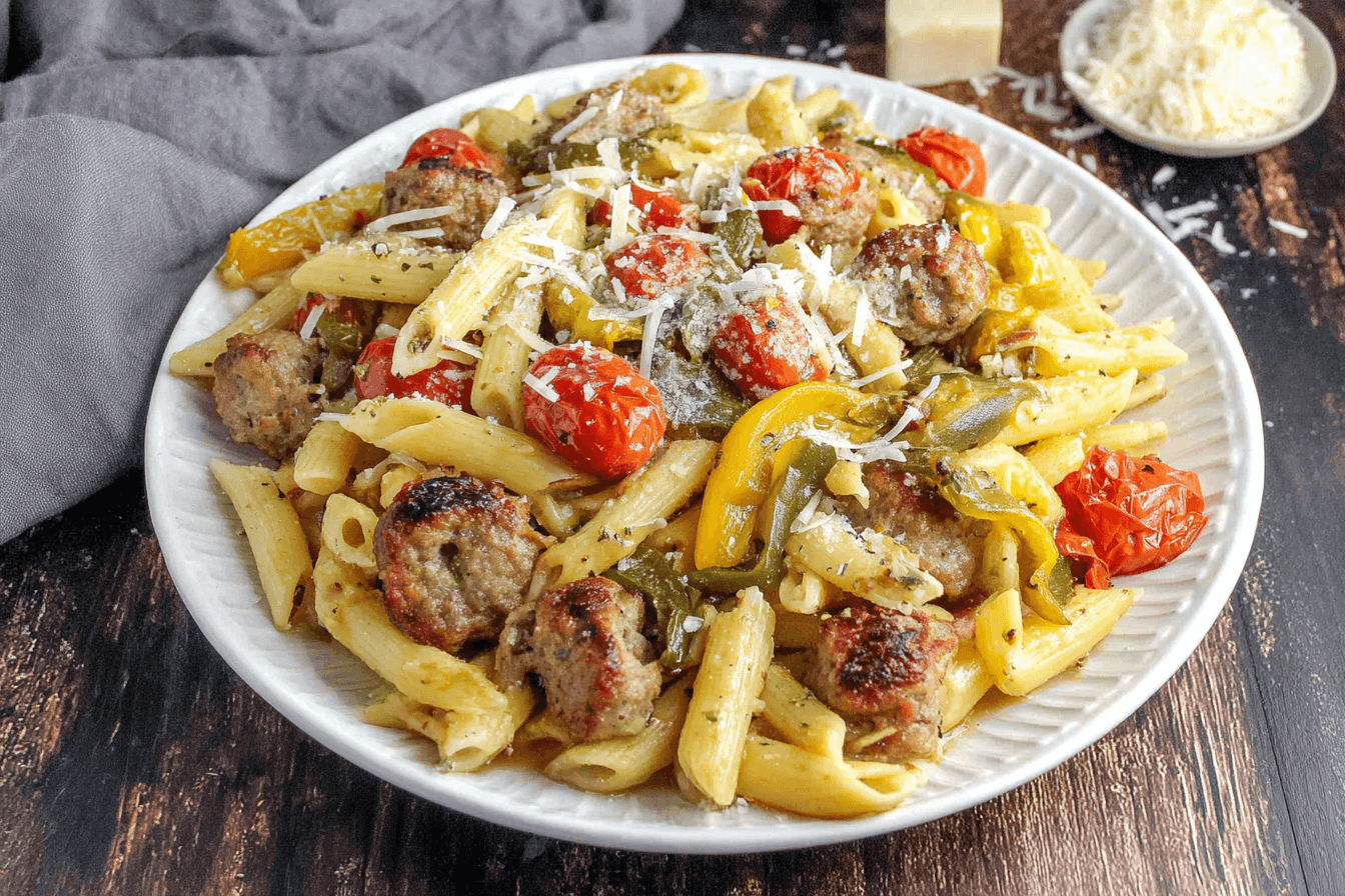 Sausage Stuffed Banana Pepper Pasta Recipe