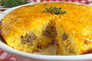 Sausage and Cheddar Grits Casserole