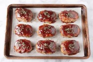 Savory Mini Meatloaves with Glaze