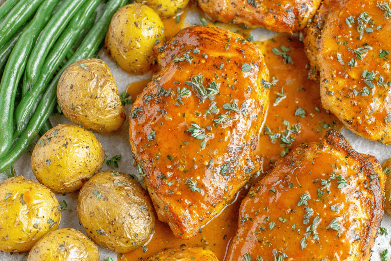 Sheet Pan Honey Dijon Chicken With Veggies Recipe