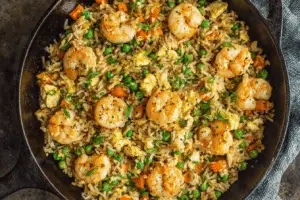 Shrimp Fried Rice with Garlic Butter