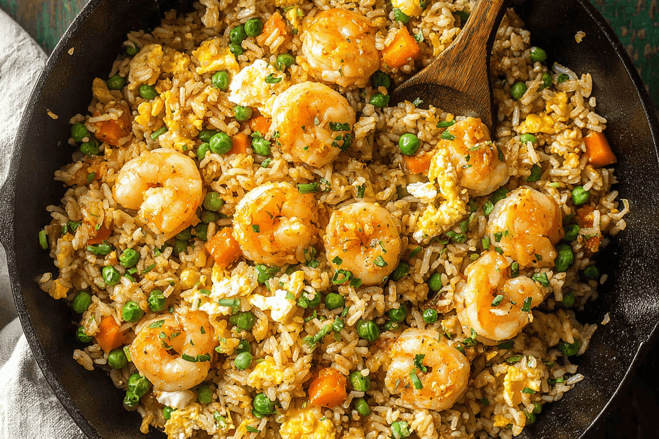 Shrimp Fried Rice with Garlic Butter Recipe