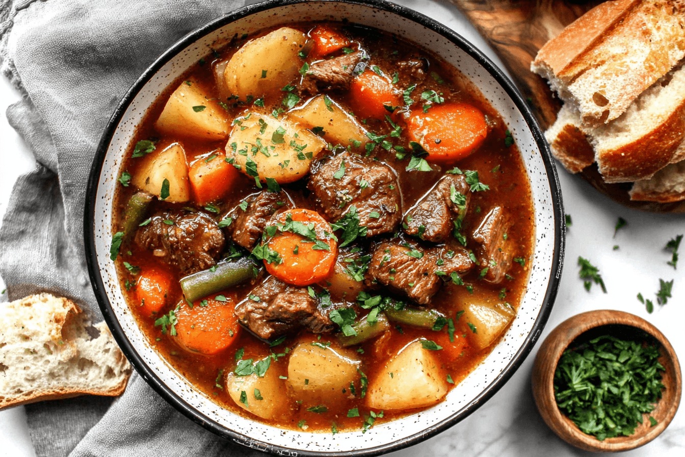 Slow Cooker Beef Stew With Hearty Root Vegetables Recipe