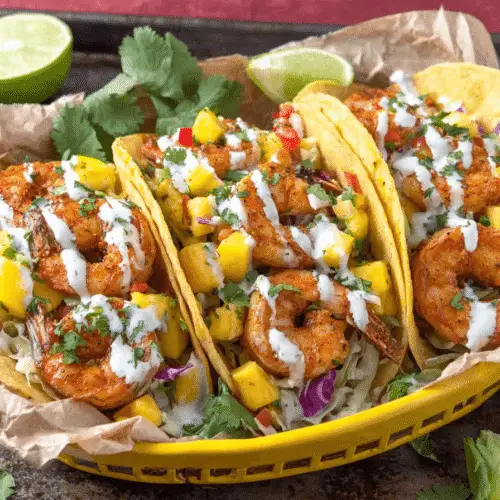 Spicy Shrimp Tacos With Fresh Mango Salsa Recipe