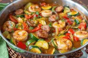Shrimp and Sausage Skillet