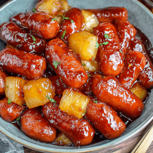 Pineapple Brown Sugar Mississippi Lil’ Smokies Bites Recipe