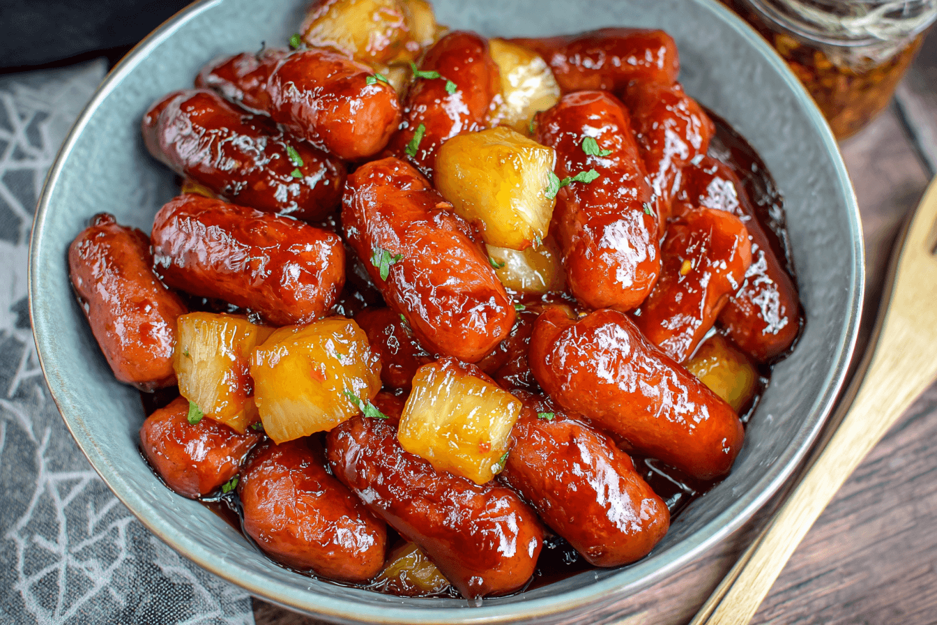 Pineapple Brown Sugar Mississippi Lil’ Smokies Bites Recipe