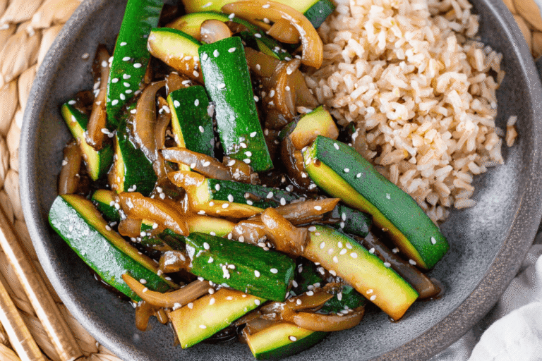 Japanese Zucchini & Onion Stir-Fry Recipe