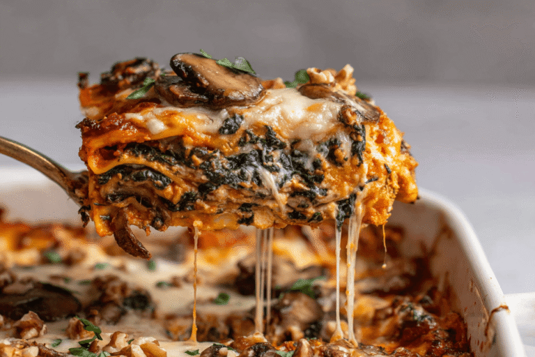 Mushroom Spinach Lasagna Recipe