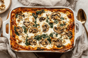 Mushroom Spinach Lasagna