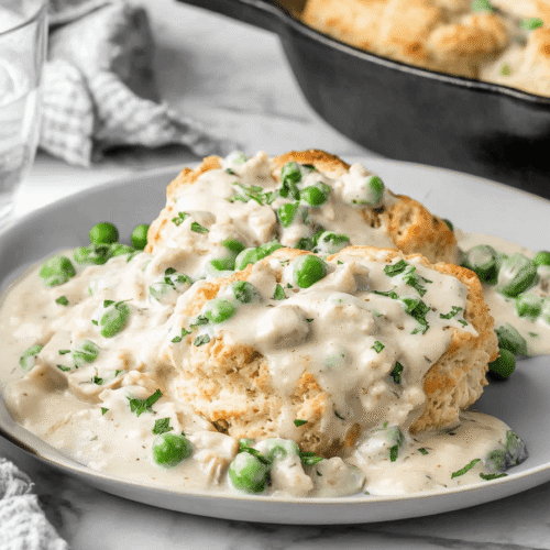Creamed Chicken Over Biscuits Recipe