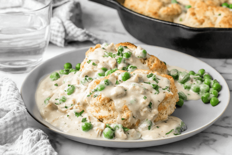 Creamed Chicken Over Biscuits Recipe