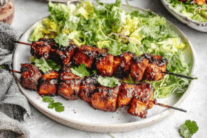BBQ Chicken Skewer Salad