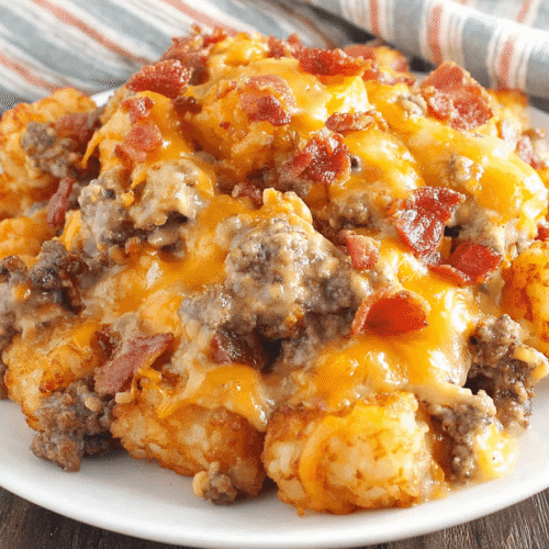 Bacon Cheeseburger Tater Tot Casserole Recipe