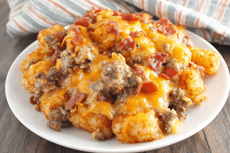 Bacon Cheeseburger Tater Tot Casserole Recipe