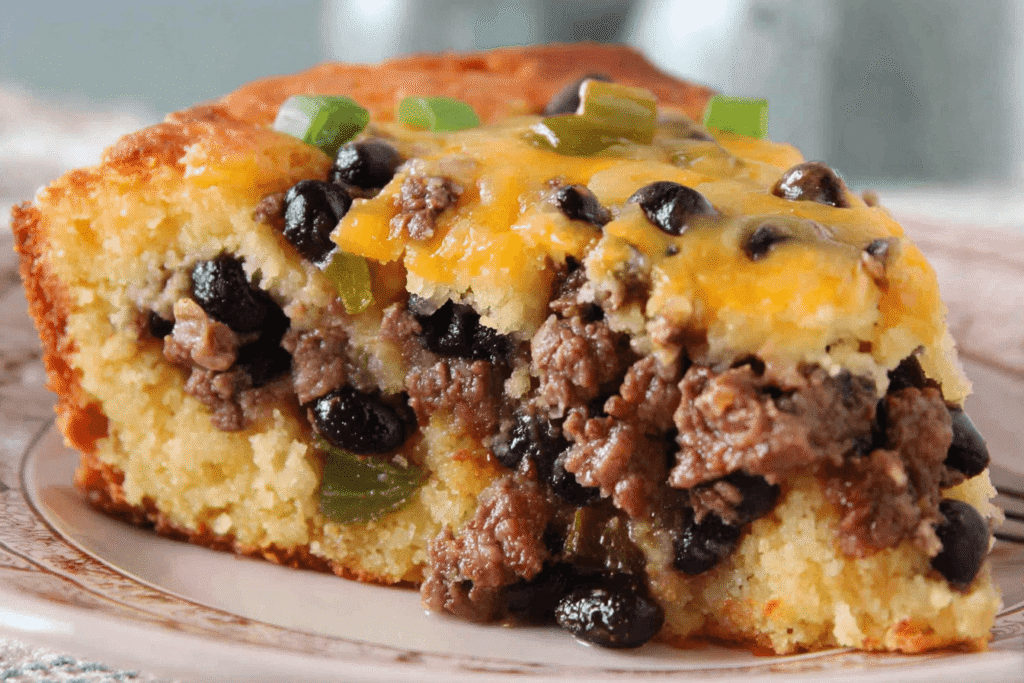 Bean and Beef Taco Tamale Pie Recipe