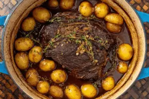 Beef Pot Roast with Blue Cheese Gravy