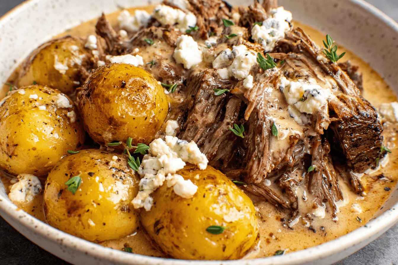 Beef Pot Roast with Blue Cheese Gravy Recipe