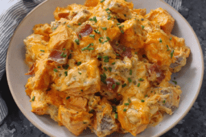 Buffalo Chicken Skillet Casserole