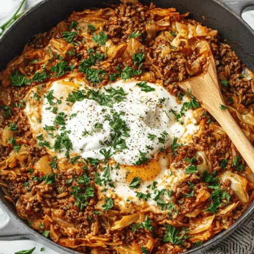 Cabbage and Beef Skillet Delight Recipe