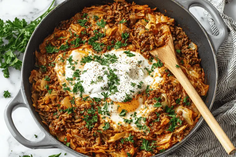 Cabbage and Beef Skillet Delight Recipe
