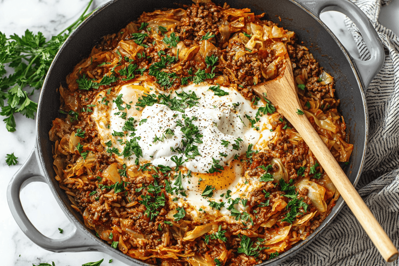 Cabbage and Beef Skillet Delight Recipe
