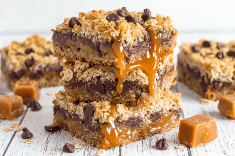 Caramel Oatmeal Chocolate Chip Bars Recipe