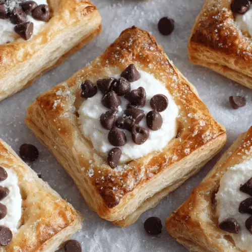 Chocolate Ricotta Puff Pastry Squares Recipe