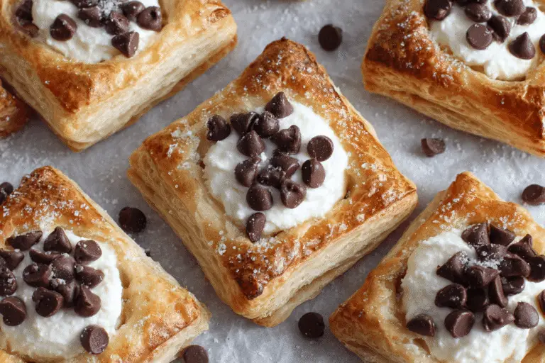 Chocolate Ricotta Puff Pastry Squares Recipe