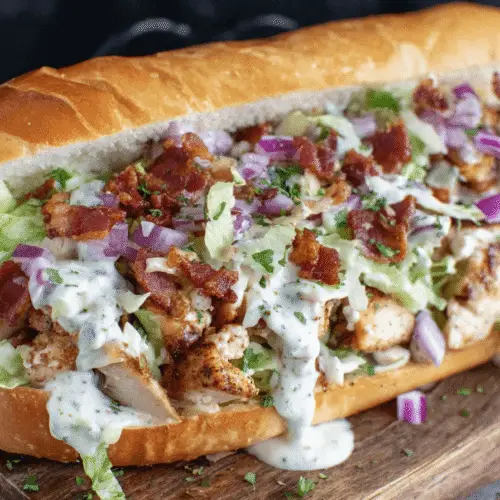 Chopped Chicken Bacon Ranch Sandwich Recipe