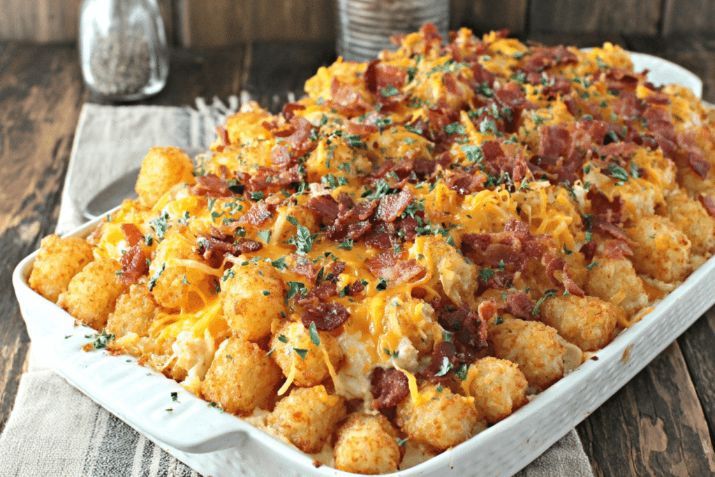 Cracked Out Chicken Tater Tot Casserole Recipe