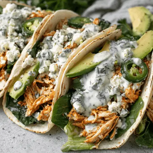 Creamy Chimichurri Chicken Tacos Recipe